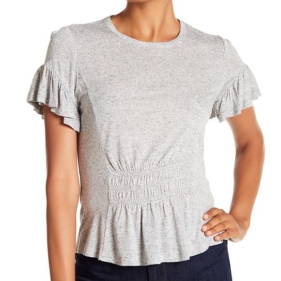 Rebecca Taylor Tops - Short Sleeve Ruched Jersey Tee